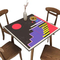 Table Cloth with Elastic Fitted Edges, Modern Minimalism Pattern Printed on Washable Square Elastic Table Cover, Great for Picnics BBQs Daily Meals, Fit for 42" x 42" Square Tables by JRBSZMI2