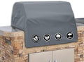 Covers & All Built-in Grill Cover for Outdoor Grill – Heavy Duty 12 oz Waterproof Built-in BBQ Grill Cover, PVC-Coated Polyester with Elastic Hem for Snug Fit (57 x 27 x 26 inches, Grey) by CoversAll