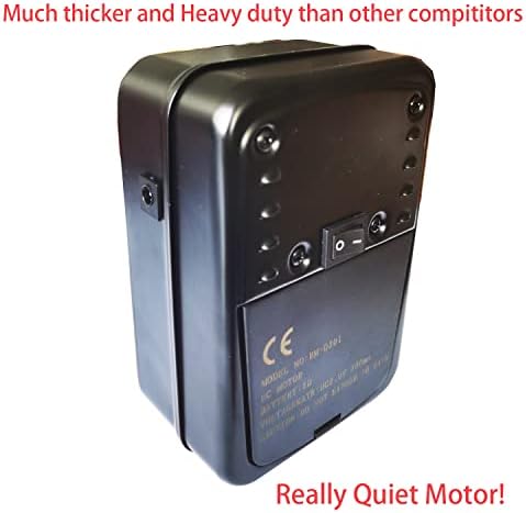 Universal Quiet Battery Powered Rotisserie Motor Cordless for Barbecue Grilling Camping, Dual use with D Battery & AC Adapter Work as AC BBQ Motor - Image 3