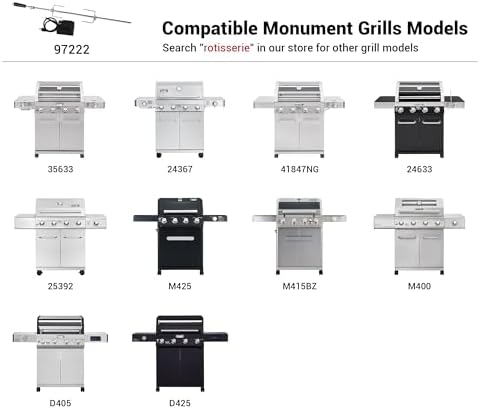 Monument Grills 97222 4-Burner Rotisserie Kit - Image 5