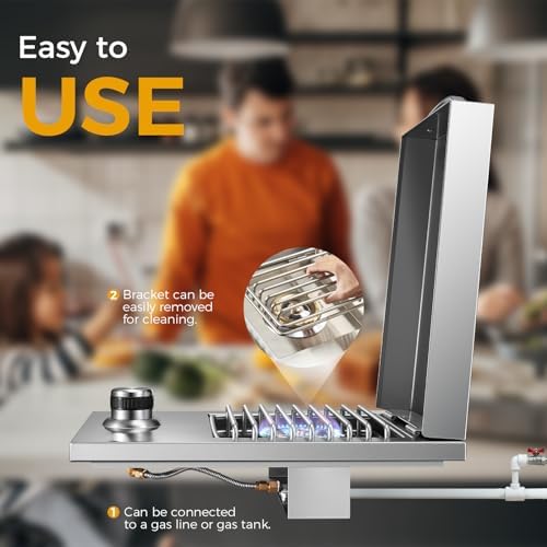 Outdoor Grill Drop-in Gas Single Side Grill Burner - Image 2