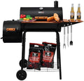 Royal Gourmet CC1624W Barrel Charcoal Grill with Offset Smoker, 552 Sq. In. by RoyalGourmetCorp