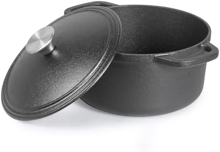 Commercial Chef 3.4-Qt. Dutch Oven with Lid, Cast Iron, CHCI340 by CommercialChef