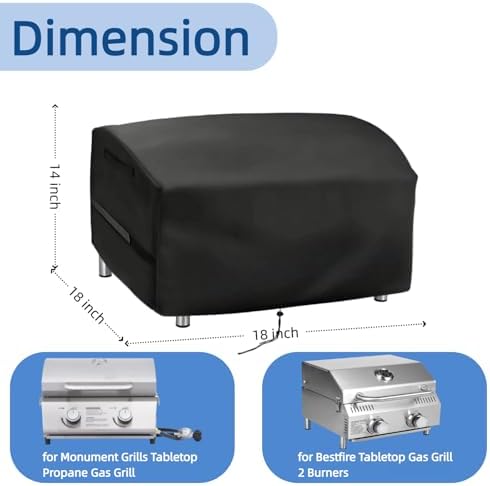 Mini Gas Grill Cover for Monument for Bestfire Tabletop 2 Burners Gas Grill - Image 2