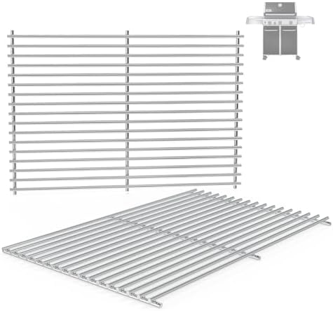 7528 7524 19.5" Grill Grates for Weber Genesis 300 Series Genesis E310 E320 E330 S310 S320 S330 EP310 EP320 EP330 for Weber Genesis 300 Grill Parts, 7MM Stainless Steel by BBQration