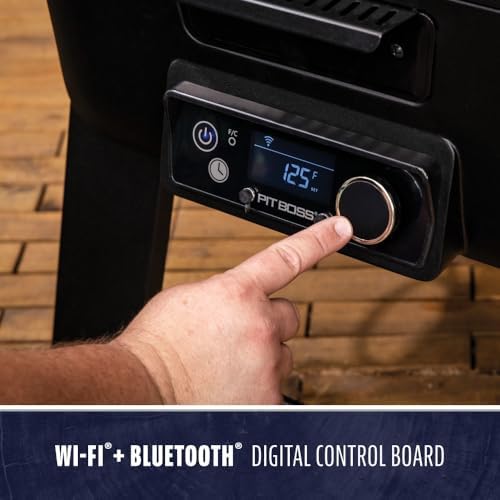 Pit Boss 3-Series WiFi & Bluetooth Digital Vertical Smoker with LCD Digital Controller and Wood Chip Tray, 880-Sq. In. 4-Rack Cooking Space, 100°F to 300°F Temperature Range, Meat Probe, Black - Image 5