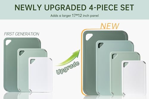THETCHRY Plastic Cutting Board Set, Extra Large Cutting Board for Kitchen - Image 2