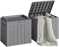 Devoko 30 Gallon Resin Deck Box 2 Pack Outdoor Indoor Waterproof Storage Box for Patio Furniture Pool Accessories Storage for Cushion Garden Tools (Grey, 2 Pack) by DEVOKO
