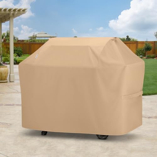 Unicook Grill Cover Heavy Duty Waterproof UV Resistant 75 Inch, Light Brown - Image 7