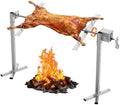 Rotisserie Grill Kit, 47" 132 lbs Capacity, Automatic 40W Motor Electric Height Adjustable Universal Roaster Stand, Stainless Steel Grilling Kit for BBQ Pig Rotisserie Hog Lamb Outdoor Party Campfire by Vlaeng