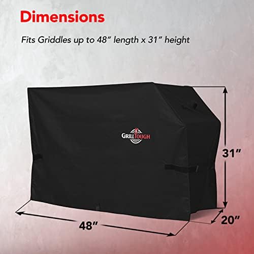 GrillTough Heavy Duty Griddle Cover for Outdoor Grill, 28 Inch Black - Image 5