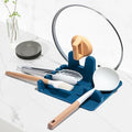 AUOON Silicone Utensil Rest with Lid Holder, Large, Fog Blue by AUOON