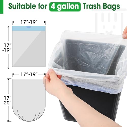 5 Pack Small Trash Can, Plastic Wastebaskets, 3.5 Gallon Small Garbage Can for Bathroom, Bedroom, Kitchen, Offices, Black - Image 3