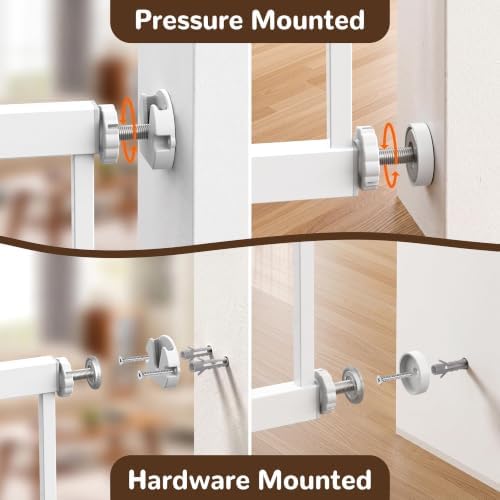 36” Tall Pet Gate with Door 29.7-48.8” Wide Adjustable Baby Gate - Image 7