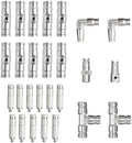 Brass Patio Misting Kit – 11pcs Brass Micro-Nozzles & 16pcs 1/4″ Slip Connectors for Outdoor Cooling (UNC 10/24, 0.012″ Precision Orifice, 15-280 psi) by TLTOOLEGIN