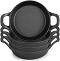 Ziliny 4 Pack Mini Cast Iron Skillets 6.3 x 6.3 x 1.5 Inch Pan Ramekin Set by Ziliny