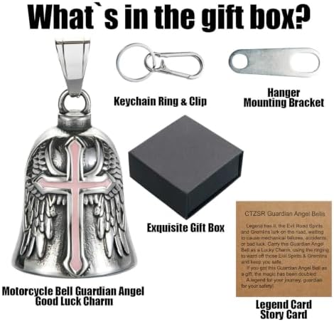Motorcycle Bell Guardian Angel Gremlin Lucky Charm Gift For Riders - Image 6