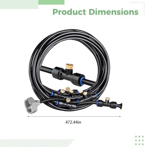 12 M Outdoor Mister System, Garden Water Spray Cooling Kit, 16 Nozzles, Us Connector - Image 4
