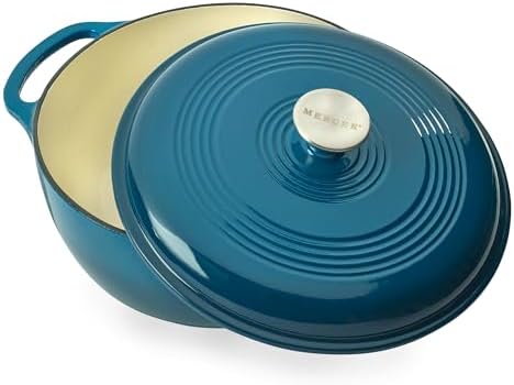 Mercer Culinary Enameled Cast Iron Round Dutch Oven, 6 qt., Turquoise - Image 4