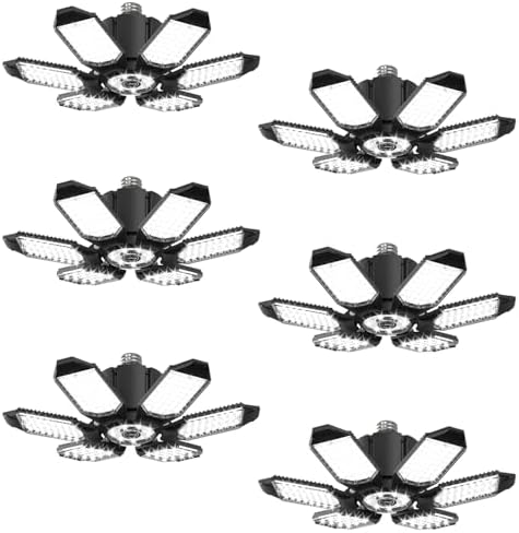 Adiding LED Garage Light w/ 6 Deformable Panels Basement Lighting, 6 Pack by Adiding