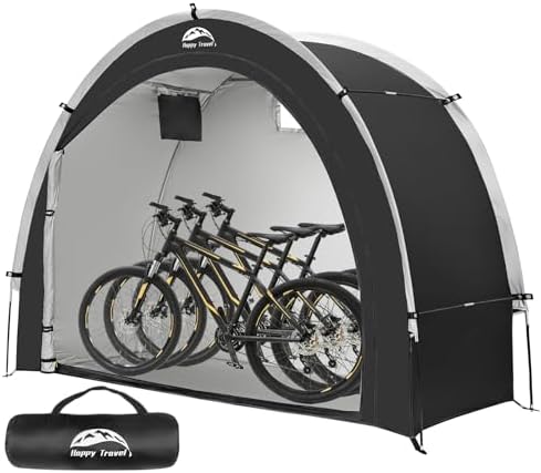 Happy Travel Outdoor Waterproof Bike Storage Tent Shed for 2/3/4/6/8 Bikes by HappyTravel
