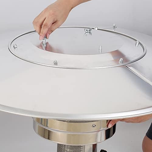 Patio Heater Reflector Shield, Aluminum Heat Reflector Shield Top for Propane Outdoor Heaters,Dome Replacement Parts(3-Hole Mount，33" Diameter Round) - Image 4