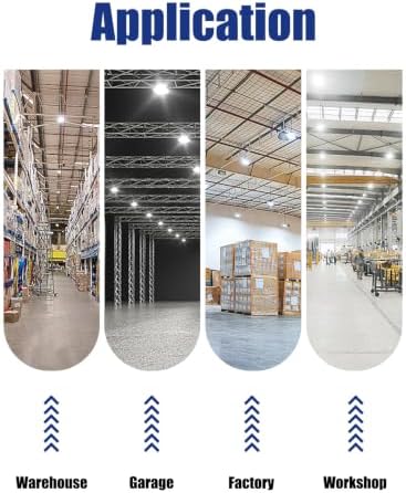 160W UFO LED High Bay Light, 24,000LM, 5000K Daylight, 6-Pack - Image 4
