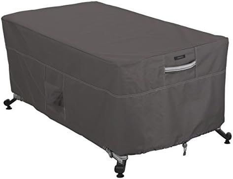 Classic Accessories Ravenna Water-Resistant 56 Inch Rectangular Fire Pit Table Cover, Outdoor Table Cover by ClassicAccessories