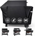 QuliMetal Grill Cover for Weber Searwood XL 600 Pellet - 600D Heavy Duty Tear-Resistant Waterproof Weather Resistant Grill Cover for Weber 3400146,Outdoor BBQ Accessory by QuliMetal