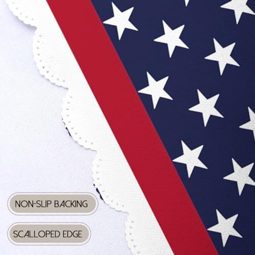 4th of July Tablecloth 54x54 Inch Square American Flag Patriotic Party Tablecloths Polyester Table Cloth for Holiday Parties Kitchen Dining Indoor Outdoor - Image 4