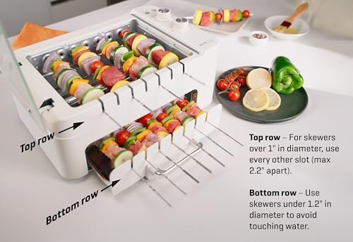 Portable Multi-Function Steam Roaster, 3-in-1 Electric Grill for Grilling, Baking & BBQ, Dual Heating Zones, Smokeless Cooker for Healthy Cooking, Ideal for Apartments, RVs & Outdoor Camping - Image 4
