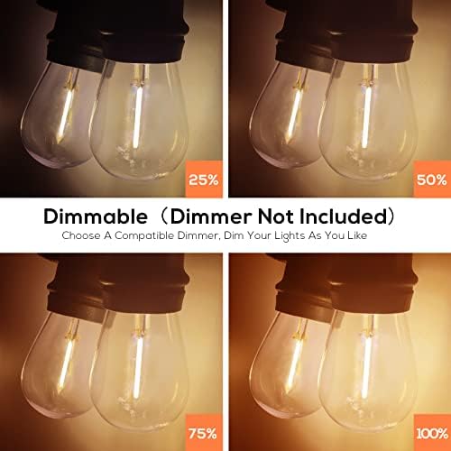Banord 102 FT Outdoor String Lights, Waterproof Patio Lights with 35 Bulbs - Image 3