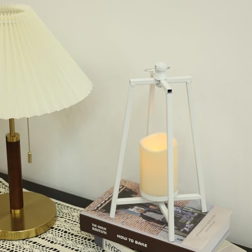 NEEDOMO Lantern Decorative Indoor & Outdoor, Farmhouse Candle Holder, Vintage Metal Decor for Front Porch Patio,Rustic Decoration for Christmas Spring Thanksgiving - Image 4