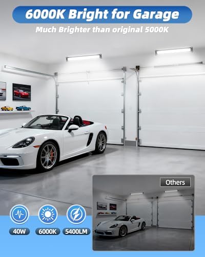 YQNLIFA 5400LM LED Shop Lights, Plug in Workbench Light for Garage - Image 3