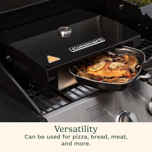 Cuisinart Grill Top Pizza Oven Kit, Portable Make Your Own Pie Set With Pizza Peel and Cordierite Stone, Baking Oven for Backyard Homemade Pizzas, Perfect Pie Accessory - Image 3