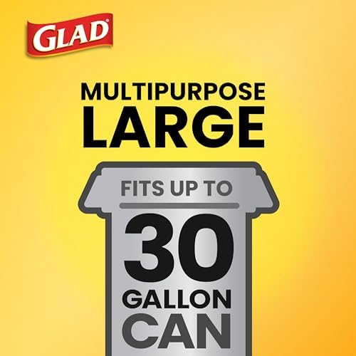 Glad Large 30 Gallon Trash Bags, Pine-Sol Heavy Duty Garbage Bags, Forceflex with Drawstring, 25 Count (Packaging May Vary) - Image 5