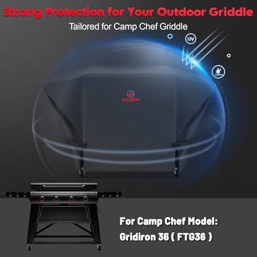 Comnova Griddle Cover for Camp Chef Gridiron 36 - Premium 600D Flat Top Grill Cover Heavy Duty & Waterproof for Camp Chef 4 Burner Gridiron 36 Grill (FTG36) - Image 4