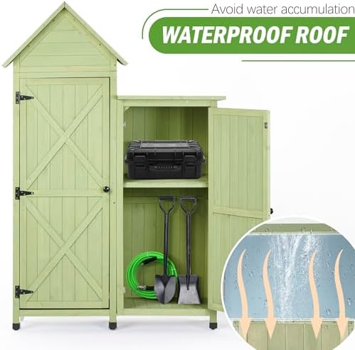 Wooden Outdoor Storage Cabinet Set - Image 3
