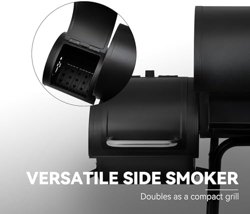 Royal Gourmet CC1830SC Charcoal Grill Offset Smoker with Cover - Image 5