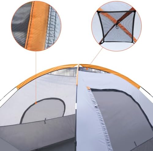 Amazon Basics Camping Tent, 3-Season Dome Design with Rainfly - Image 3