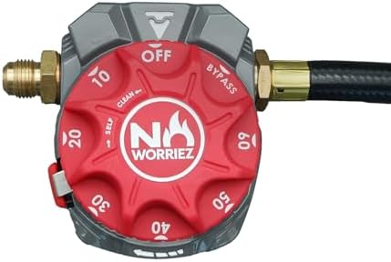 NO WORRIEZ Bypass Propane & Natural Gas Timer, 3/8" Flare, Fixed Hose by NOWORRIEZ