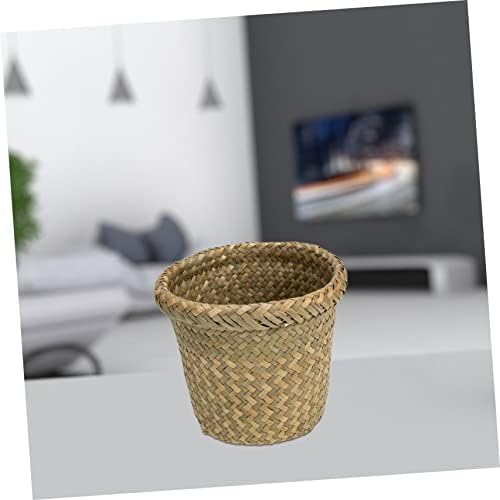 Outdoor Woven Storage Basket for Fruits and Vegetables Decorative and Practical Round Trash Holder for Home Restaurants and Hotels - Image 2