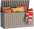 150 Gallon Large Resin Outdoor Storage Box Grey by KFY