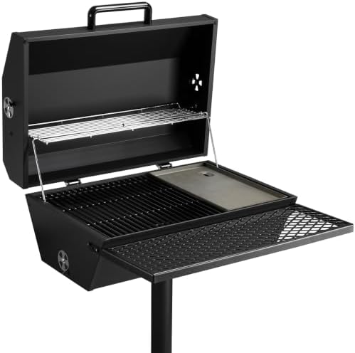 Stanbroil Deluxe Park Style Charcoal Grill with Griddle & Lid, 24-Inch by Stanbroil