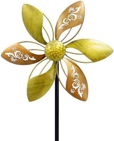 Metal Wind Spinner for Yard, 37" Kinetic Garden Decor by Gronhof