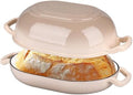 VORRINGARD Enameled Cast Iron Sourdough Bread Oven, Dutch Oven, Loaf Cast Iron Bread Pan for Homemade Bread Baking, Meatloaf Pan with Lid, 7QT, Latte by Unknown