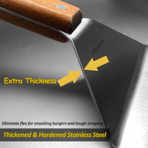 Stainless Steel Spatula Set, Grill Spatula Set,Smash Burgers Metal Flipper - Image 5