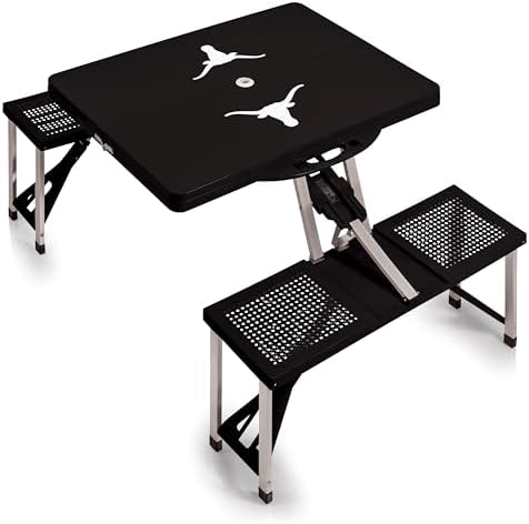 PICNIC TIME NCAA North Carolina Tar Heels Folding Picnic Table - Camping Table - Outdoor Table with Umbrella Hole by PicnicTimeFamilyofBrands