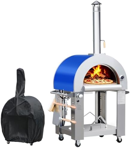 32.5" Dual Fuel Pizza Oven - Wood Fired or Propane Gas Fueled Outdoor Oven by UYRIE