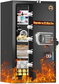 [2026 Upgraded]-35 Mins True Fireproof Safe-7.0 CuFt Large Heavy Duty Safe by FOWORE